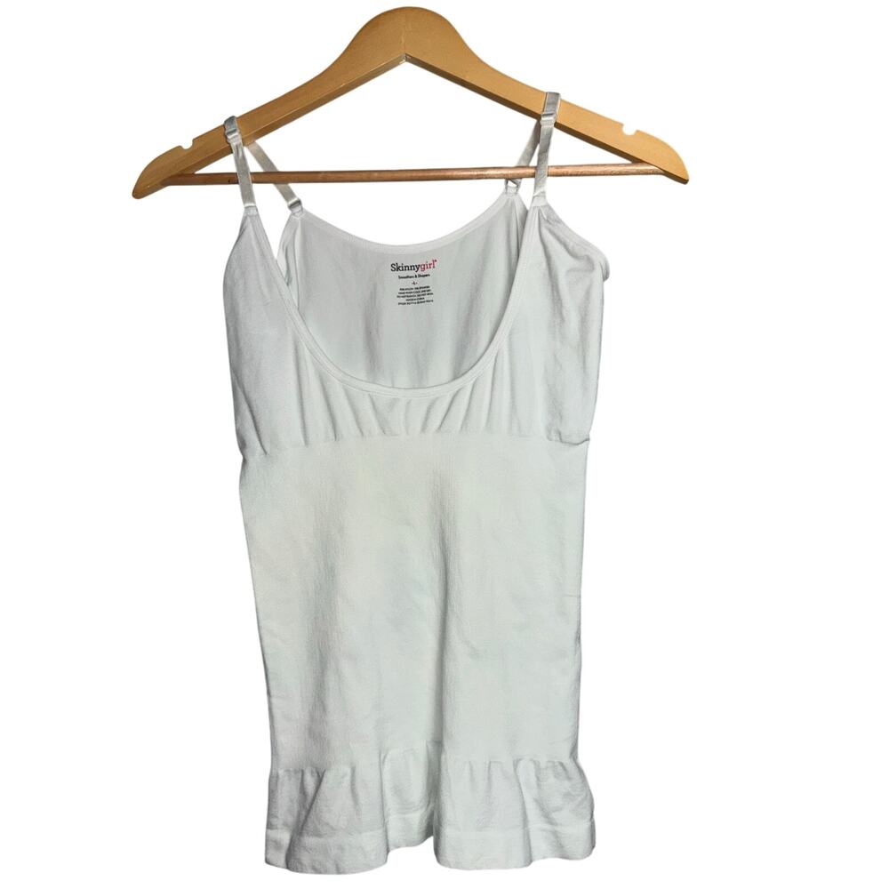 Skinnygirl White Smoother & Shaper Size Large Shaping Tank Stretch Slimming Cami